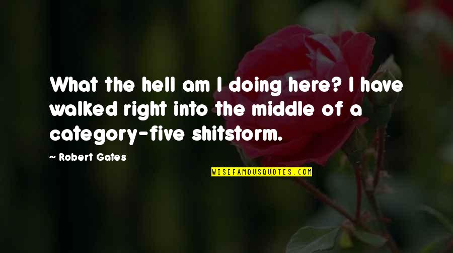 The Gates Of Hell Quotes By Robert Gates: What the hell am I doing here? I