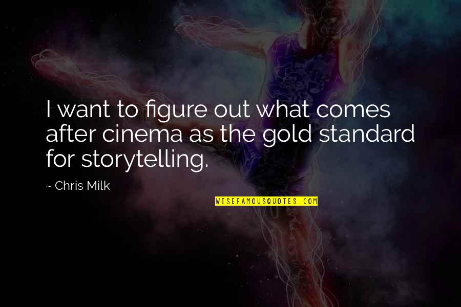 The Gold Standard Quotes By Chris Milk: I want to figure out what comes after
