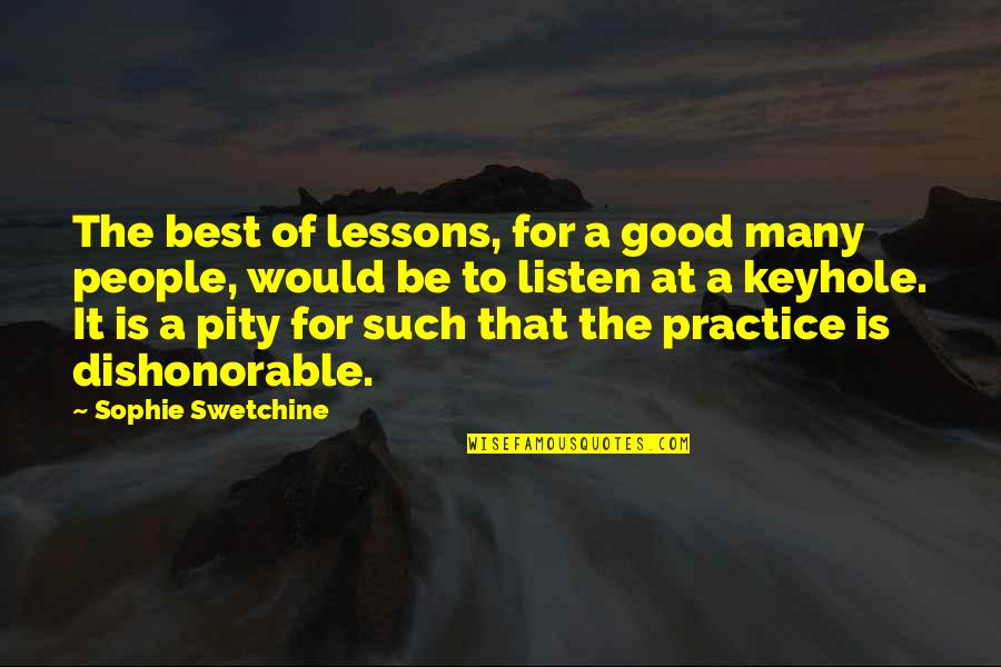 The Good Man Quotes By Sophie Swetchine: The best of lessons, for a good many The Good Man Quotes By Sophie Swetchine: The best of lessons, for a good many