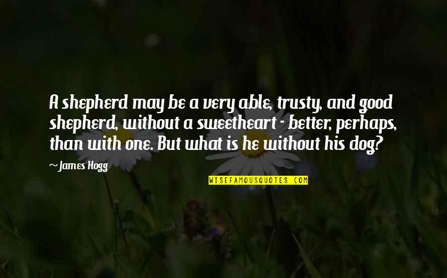 The Good Shepherd Quotes By James Hogg: A shepherd may be a very able, trusty,