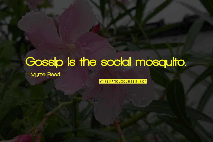 The Gossip Quotes By Myrtle Reed: Gossip is the social mosquito.