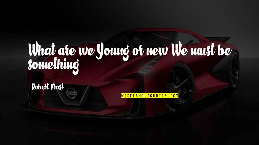 The Government Shutting Down Quotes By Robert Frost: What are we?Young or new?We must be something.