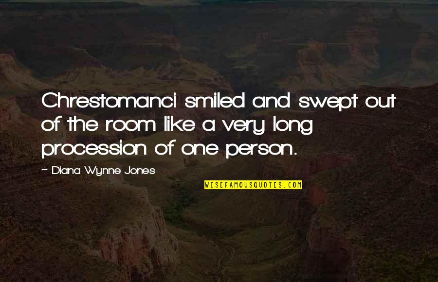 The Great Gatsby Novel Quotes By Diana Wynne Jones: Chrestomanci smiled and swept out of the room