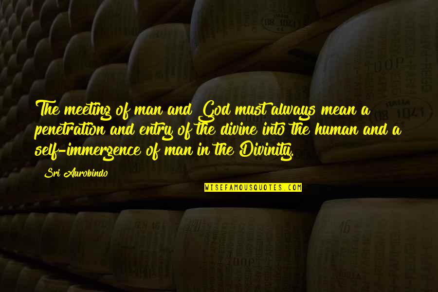 The Great Gatsby True Love Quotes By Sri Aurobindo: The meeting of man and God must always