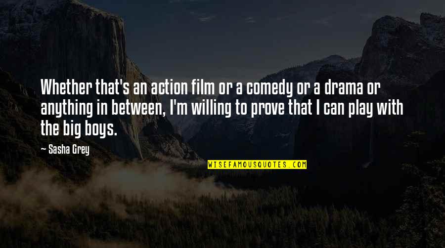 The Grey Film Quotes By Sasha Grey: Whether that's an action film or a comedy