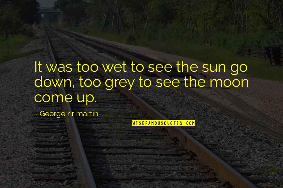 The Grey Quotes By George R R Martin: It was too wet to see the sun The Grey Quotes By George R R Martin: It was too wet to see the sun