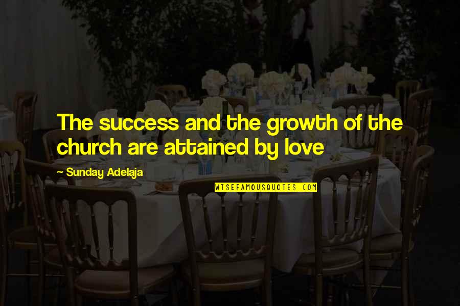 The Growth Of Love Quotes By Sunday Adelaja: The success and the growth of the church