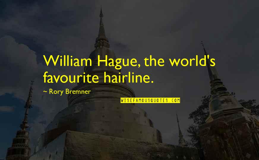 The Hague Quotes By Rory Bremner: William Hague, the world's favourite hairline.