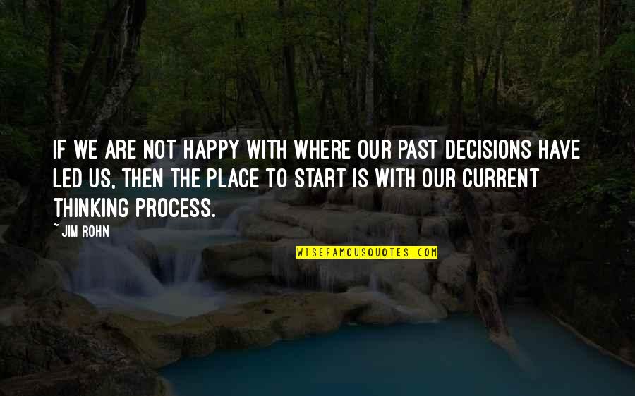 The Happy Place Quotes By Jim Rohn: If we are not happy with where our The Happy Place Quotes By Jim Rohn: If we are not happy with where our