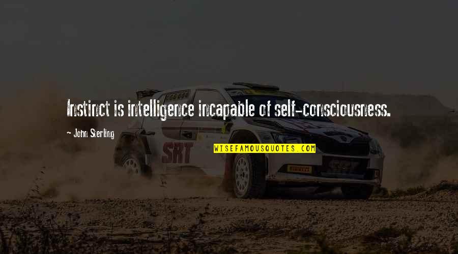 The Harms Of Technology Quotes By John Sterling: Instinct is intelligence incapable of self-consciousness.