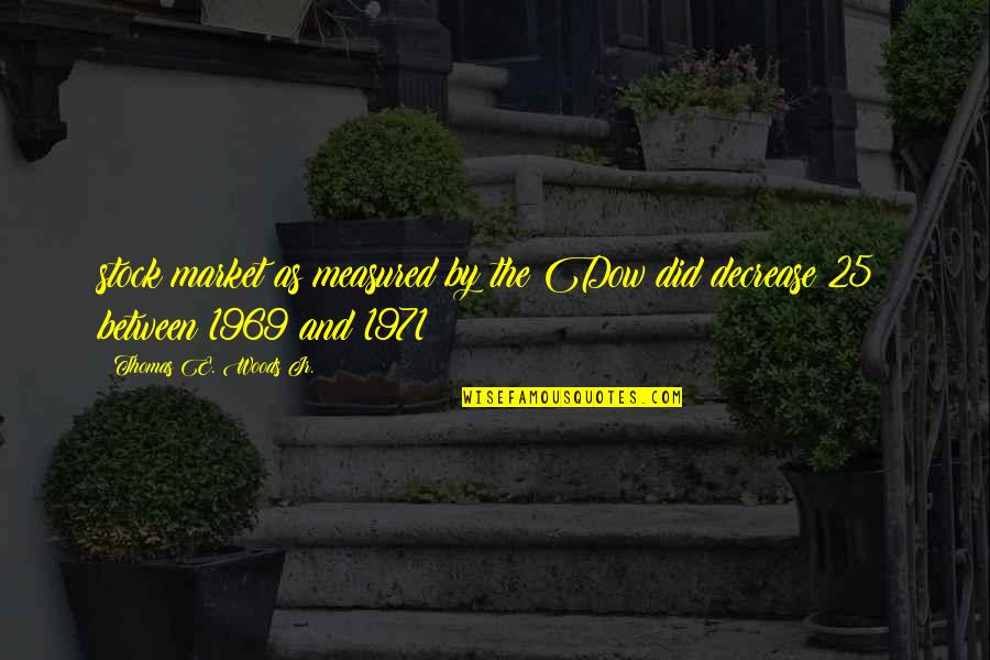 The Haunted Tower Quotes By Thomas E. Woods Jr.: stock market as measured by the Dow did