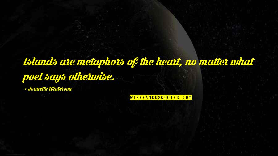 The Heart Of The Matter Quotes By Jeanette Winterson: Islands are metaphors of the heart, no matter