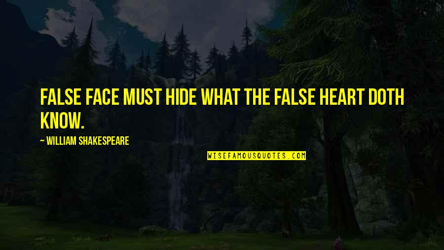 The Heart Shakespeare Quotes By William Shakespeare: False face must hide what the false heart The Heart Shakespeare Quotes By William Shakespeare: False face must hide what the false heart