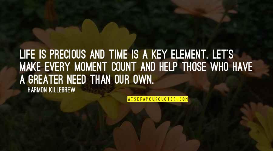 The Help Key Quotes By Harmon Killebrew: Life is precious and time is a key