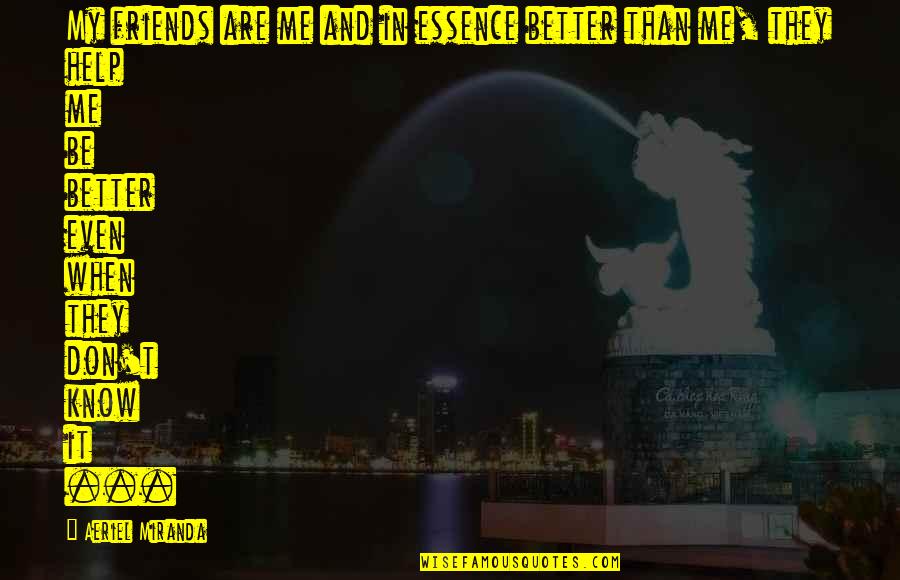 The Help Of Friends Quotes By Aeriel Miranda: My friends are me and in essence better The Help Of Friends Quotes By Aeriel Miranda: My friends are me and in essence better