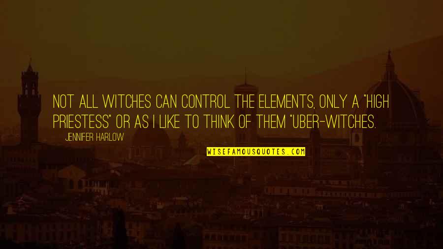 The High Priestess Quotes By Jennifer Harlow: Not all witches can control the elements, only The High Priestess Quotes By Jennifer Harlow: Not all witches can control the elements, only