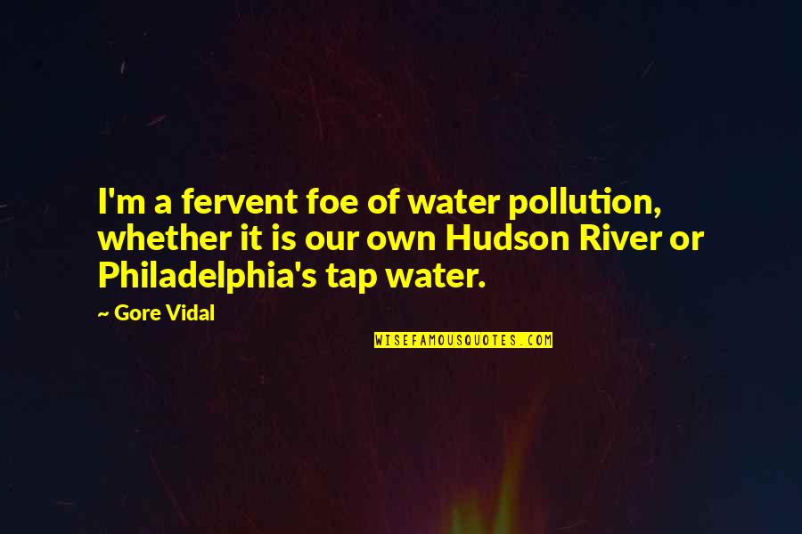 The Hudson River Quotes By Gore Vidal: I'm a fervent foe of water pollution, whether The Hudson River Quotes By Gore Vidal: I'm a fervent foe of water pollution, whether