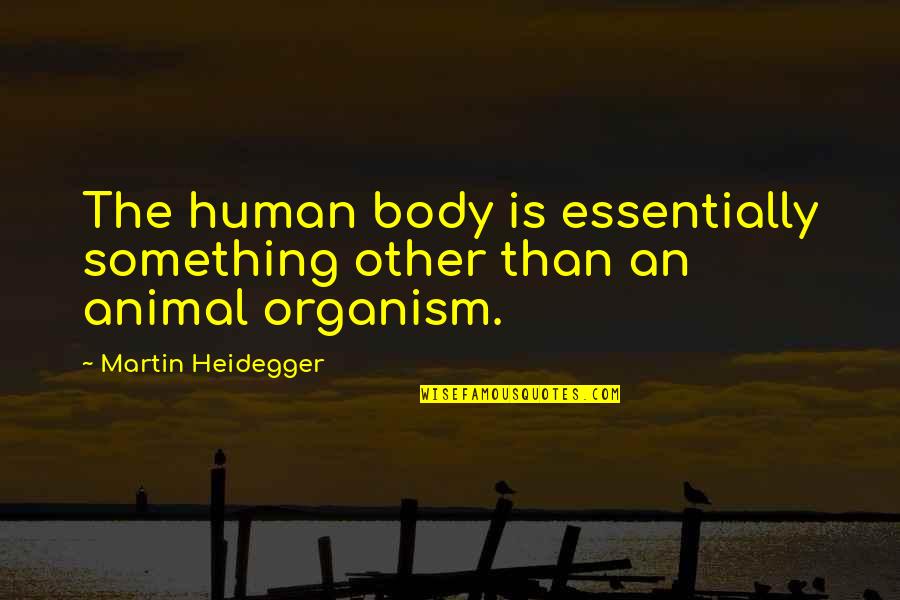 The Human Body Quotes By Martin Heidegger: The human body is essentially something other than