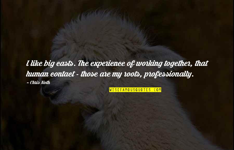The Human Experience Quotes By Chris Noth: I like big casts. The experience of working