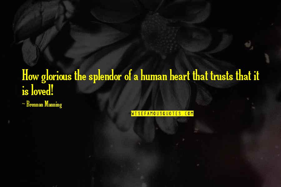 The Human Heart Quotes By Brennan Manning: How glorious the splendor of a human heart