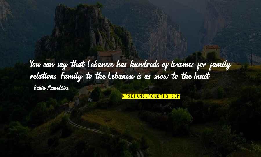 The Hundreds Quotes By Rabih Alameddine: You can say that Lebanese has hundreds of