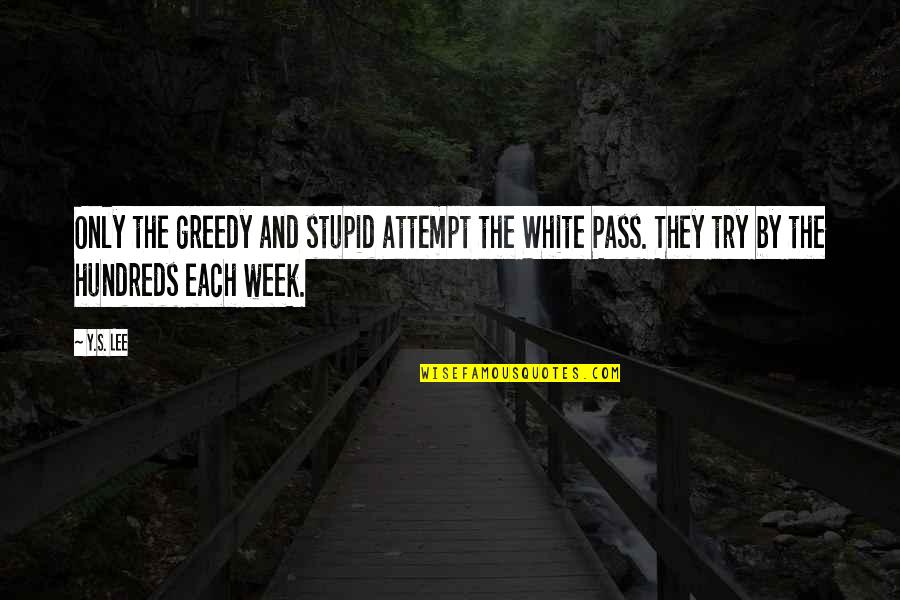 The Hundreds Quotes By Y.S. Lee: Only the greedy and stupid attempt the White