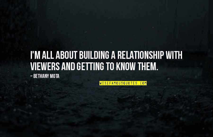The Ice King Quotes By Bethany Mota: I'm all about building a relationship with viewers