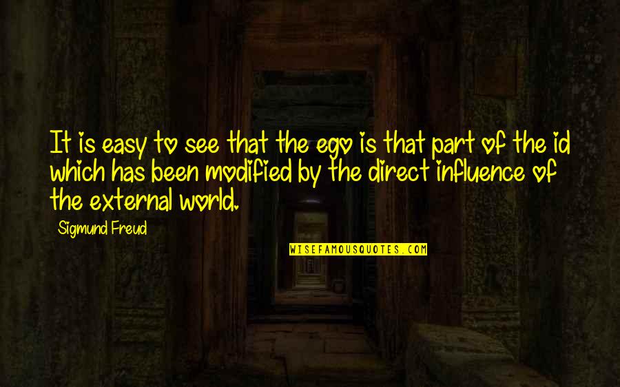 The Id Quotes By Sigmund Freud: It is easy to see that the ego