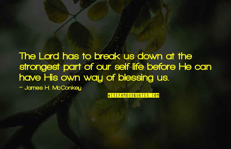 The Impact Of One Person Quotes By James H. McConkey: The Lord has to break us down at The Impact Of One Person Quotes By James H. McConkey: The Lord has to break us down at