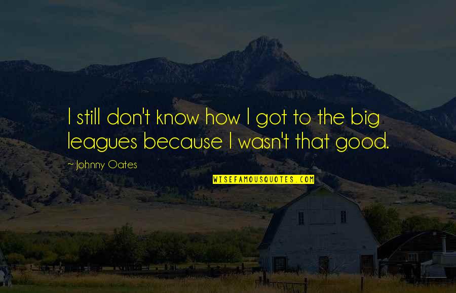 The Importance Of Training And Development Quotes By Johnny Oates: I still don't know how I got to