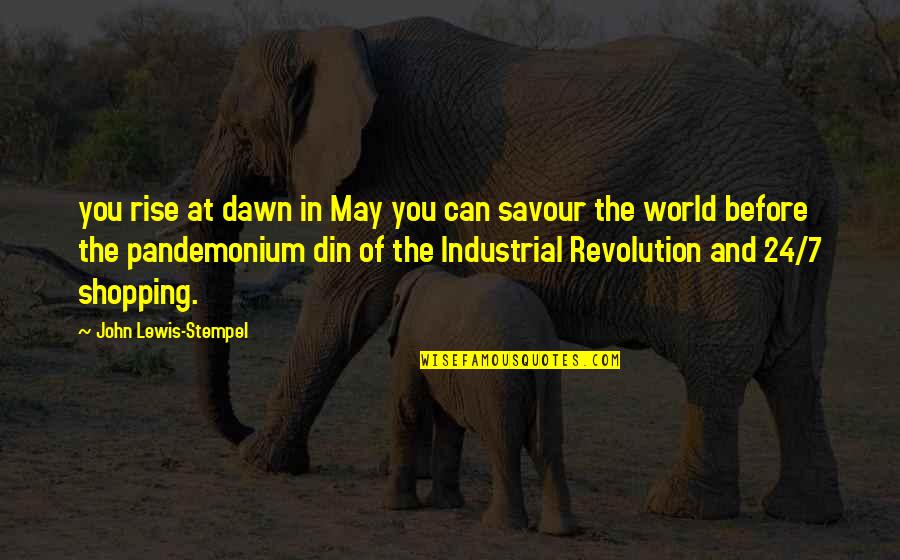 The Industrial Revolution Quotes By John Lewis-Stempel: you rise at dawn in May you can