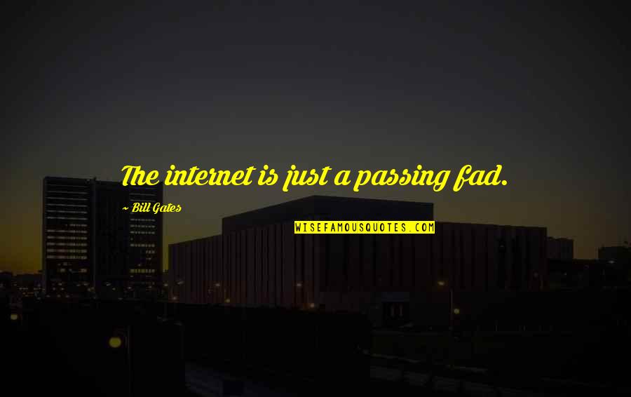 The Internet Bill Gates Quotes By Bill Gates: The internet is just a passing fad.