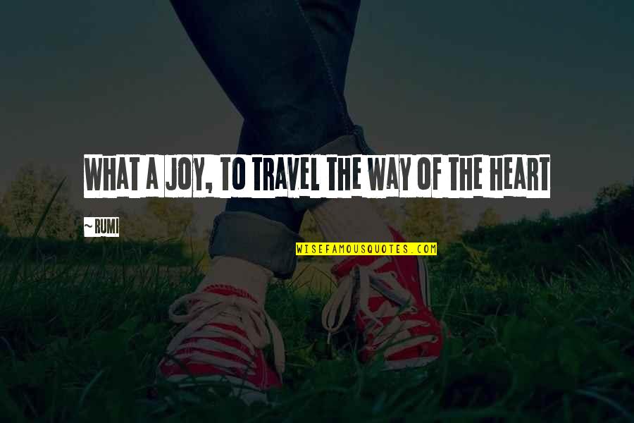 The Joy Of Love Quotes By Rumi: What a Joy, to travel the way of