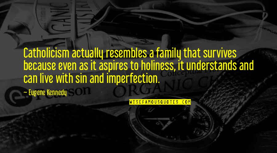 The Kennedy Family Quotes By Eugene Kennedy: Catholicism actually resembles a family that survives because