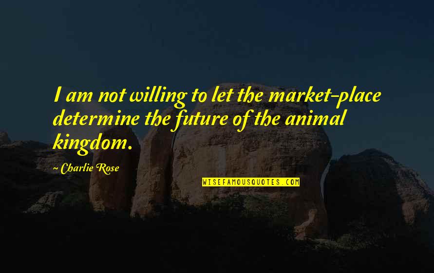 The Kingdom Quotes By Charlie Rose: I am not willing to let the market-place