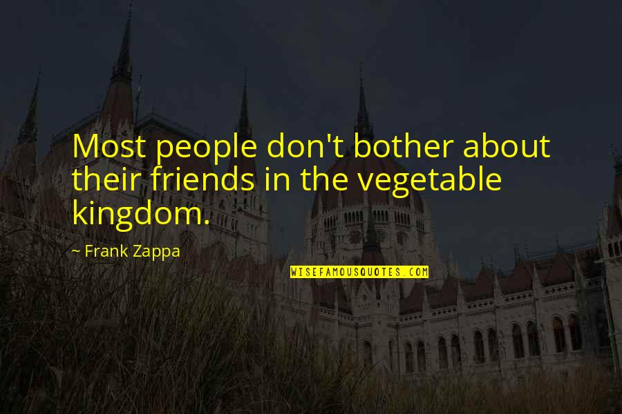 The Kingdom Quotes By Frank Zappa: Most people don't bother about their friends in