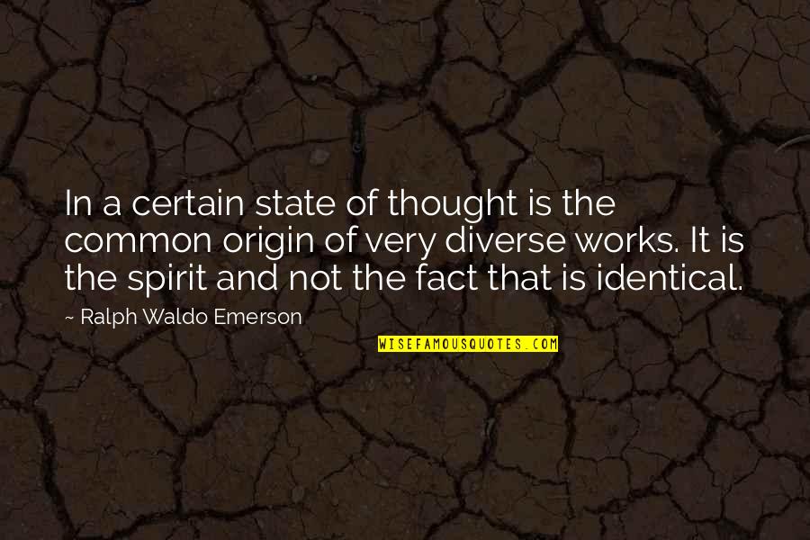 The Lady In Gold Quotes By Ralph Waldo Emerson: In a certain state of thought is the The Lady In Gold Quotes By Ralph Waldo Emerson: In a certain state of thought is the