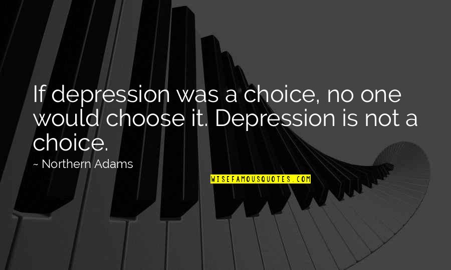 The Land Of Stories 2 Quotes By Northern Adams: If depression was a choice, no one would