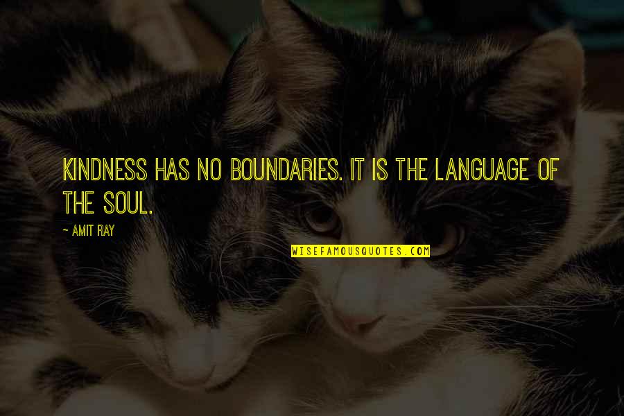The Language Of God Quotes By Amit Ray: Kindness has no boundaries. It is the language