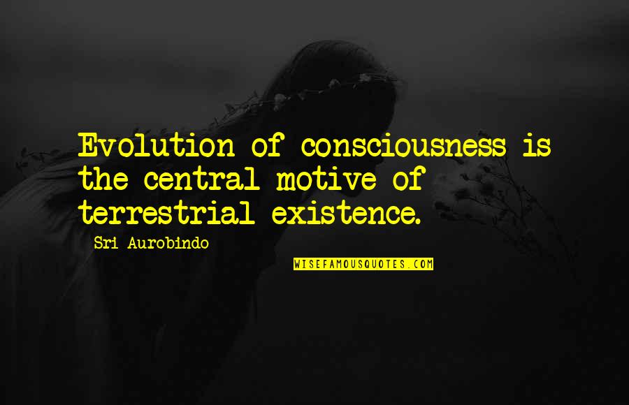 The Last Temptation Of Christ Quotes By Sri Aurobindo: Evolution of consciousness is the central motive of