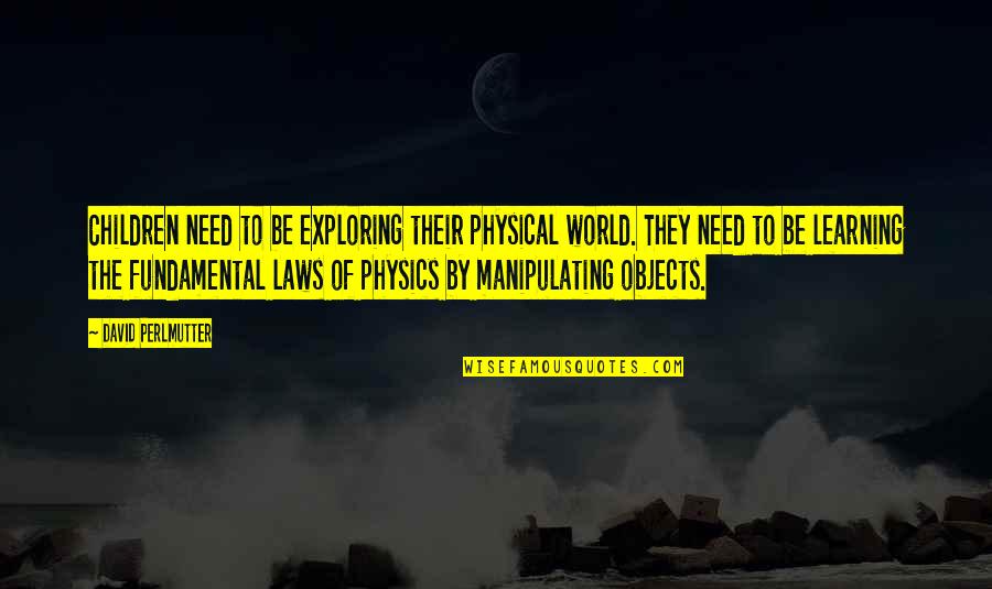 The Laws Of Physics Quotes By David Perlmutter: Children need to be exploring their physical world.