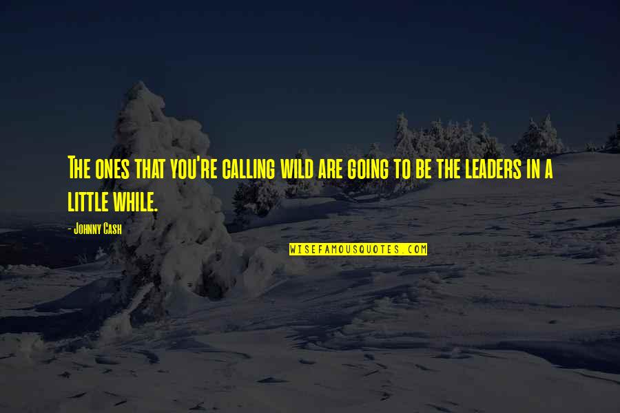 The Leader Quotes By Johnny Cash: The ones that you're calling wild are going