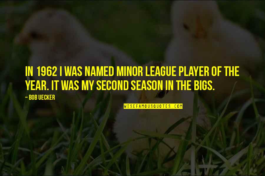 The League Quotes By Bob Uecker: In 1962 I was named Minor League Player