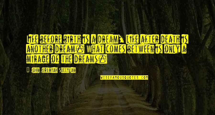 The Life After Death Quotes By John Jeremiah Sullivan: Life before birth is a dream, life after