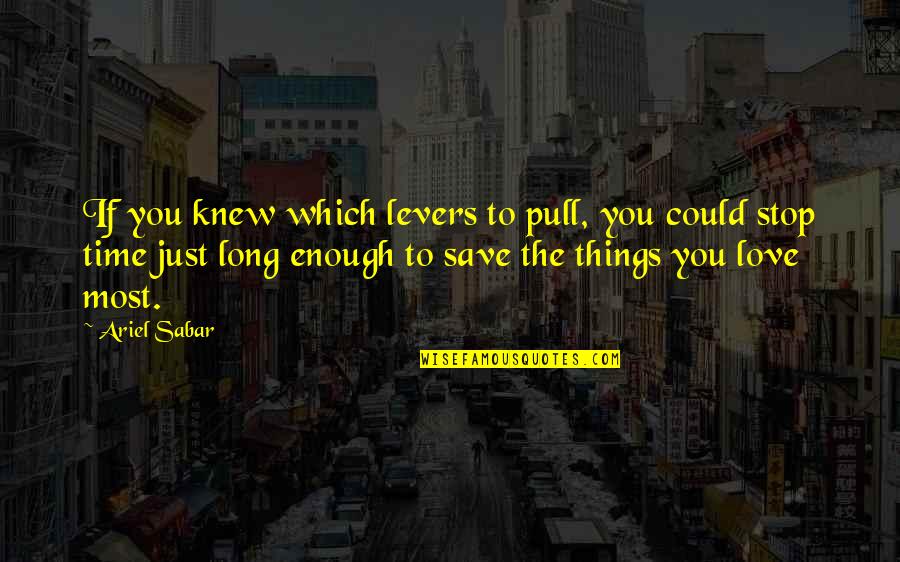 The Life You Save Quotes By Ariel Sabar: If you knew which levers to pull, you The Life You Save Quotes By Ariel Sabar: If you knew which levers to pull, you