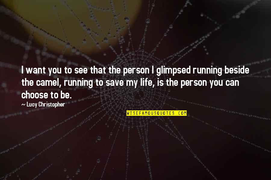 The Life You Save Quotes By Lucy Christopher: I want you to see that the person The Life You Save Quotes By Lucy Christopher: I want you to see that the person