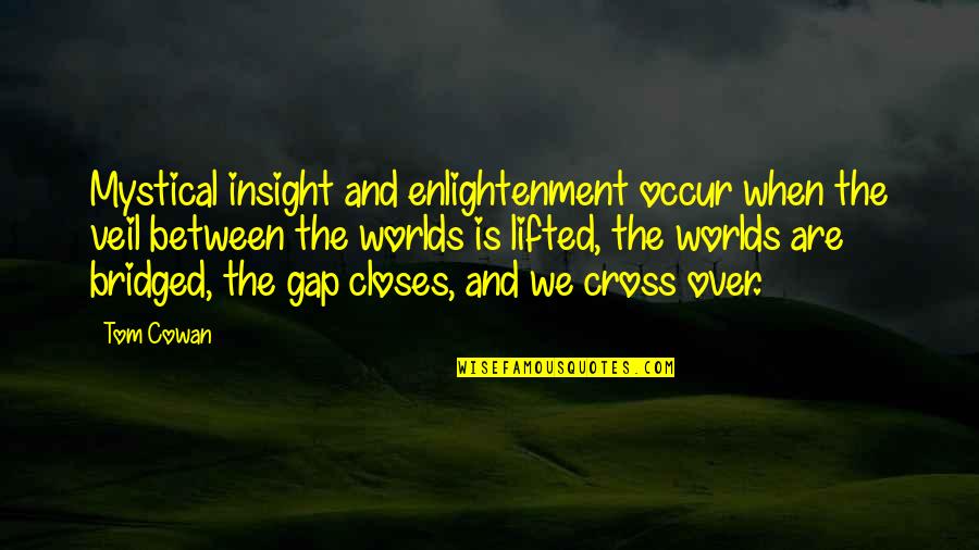 The Lifted Veil Quotes By Tom Cowan: Mystical insight and enlightenment occur when the veil The Lifted Veil Quotes By Tom Cowan: Mystical insight and enlightenment occur when the veil