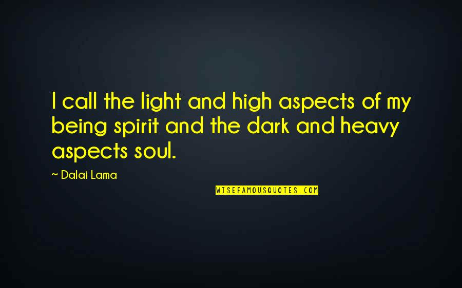 The Light Of My Soul Quotes By Dalai Lama: I call the light and high aspects of