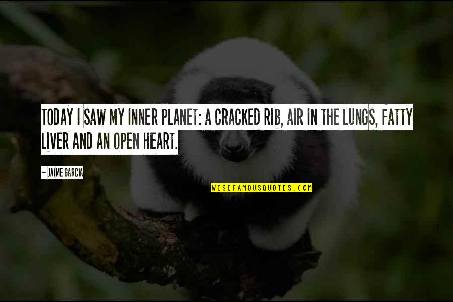 The Liver Quotes By Jaime Garcia: Today I saw my inner planet: a cracked The Liver Quotes By Jaime Garcia: Today I saw my inner planet: a cracked