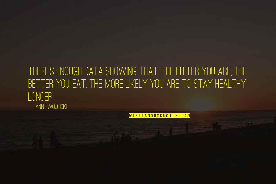 The Longer The Better Quotes By Anne Wojcicki: There's enough data showing that the fitter you The Longer The Better Quotes By Anne Wojcicki: There's enough data showing that the fitter you